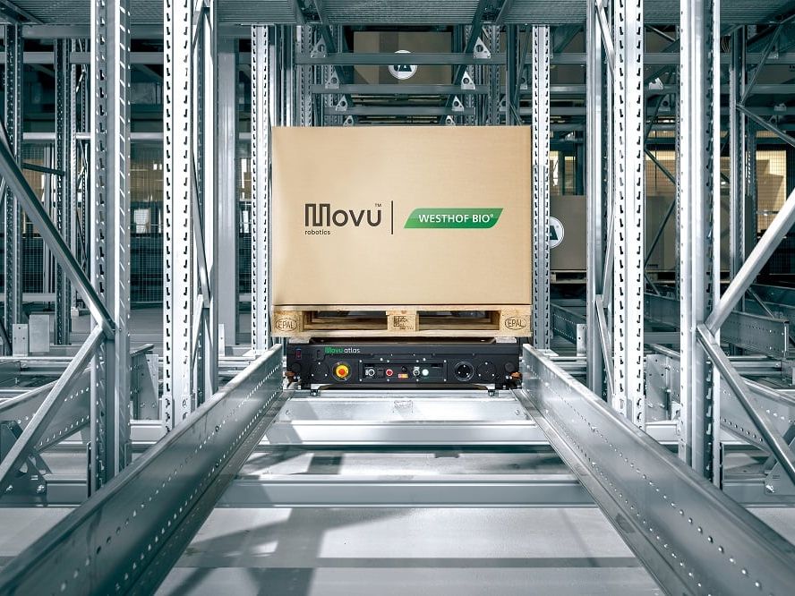 Shuttle: Westhof Bio relies on pallet shuttle from Movu Robotics