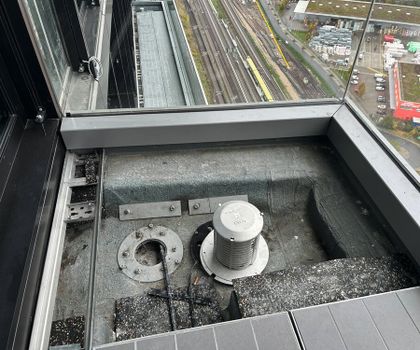 Entwässerung "Amazon-Tower"
