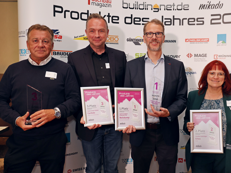 Produkte des Jahres 2026 - Die Gewinner in der Kategorie „Solarthermie & Photovoltaik“ Produkte des Jahres 2026 - Die Gewinner in der Kategorie „Solarthermie & Photovoltaik“