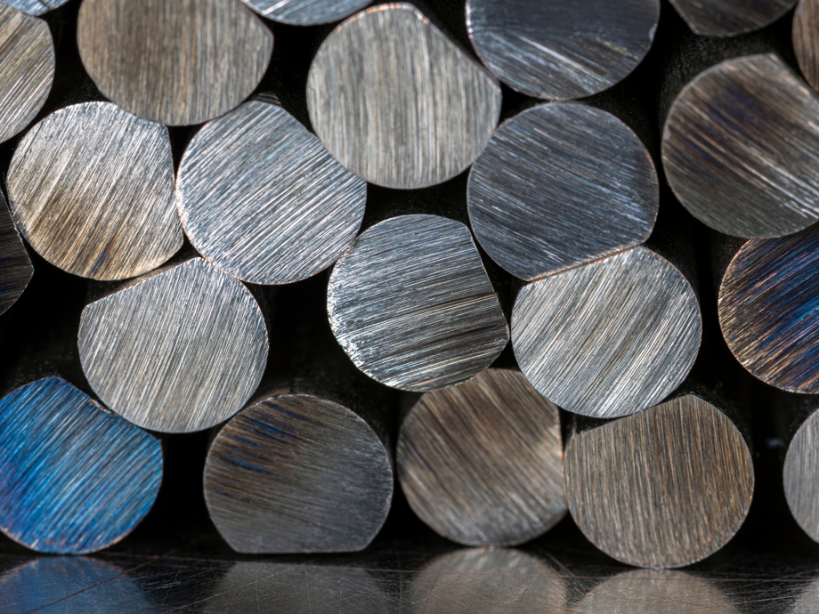 Metal cross-section as a symbol for metal processing Metal cross-section as a symbol for metal processing