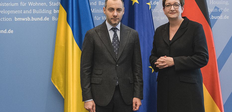 Bundesbauministerin Klara Geywitz trifft ukrainischen Minister für Wiederaufbau Bundesbauministerin Klara Geywitz trifft ukrainischen Minister für Wiederaufbau