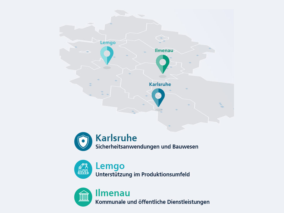 Die Standorte des ‚Humanoid Robots Experience Lab‘. Die Standorte des ‚Humanoid Robots Experience Lab‘.