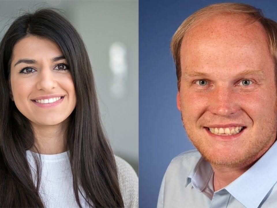 Preisträgerin Dr. Nadya Abbood und Preisträger Dr. Max Crüsemann Preisträgerin Dr. Nadya Abbood und Preisträger Dr. Max Crüsemann