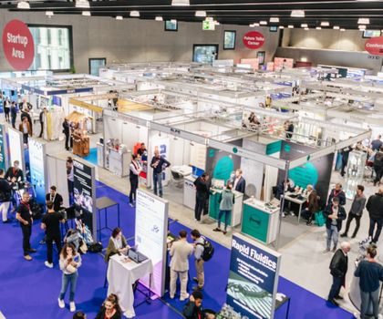 Ilmac-Impressionen Aussteller und Besucher der Messe Ilmac Lausanne (Impressionen 2024). Blick in eine Messehalle
