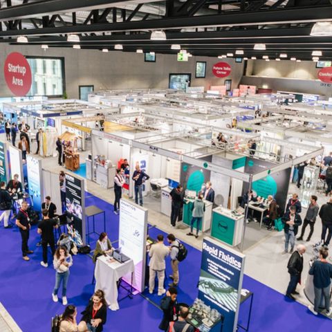 Ilmac-Impressionen Aussteller und Besucher der Messe Ilmac Lausanne (Impressionen 2024). Blick in eine Messehalle