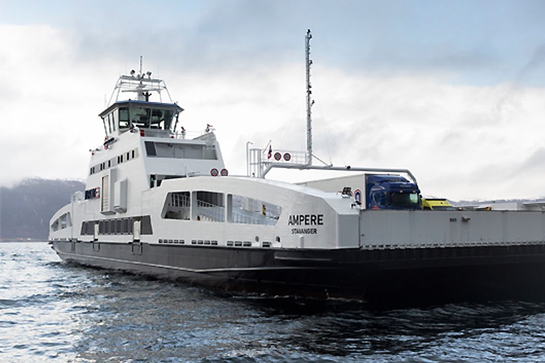 Details zur elektrischen Autofähre 'Ampere Stavanger' Details zur elektrischen Autofähre 'Ampere Stavanger'