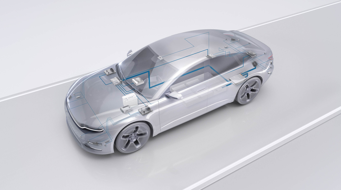 Bosch wächst in China und treibt automatisiertes Fahren auf Level 3 voran, Bild der verbauten Komponenten