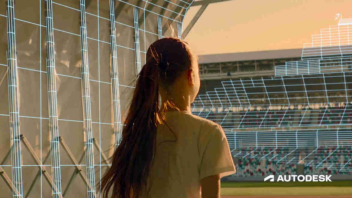 urch den Einsatz modernster Bausoftware und künstlicher Intelligenz unterstützt Autodesk die Planung und Umsetzung eines der größten Sportereignisse der Welt und zeigt, wie Digitalisierung und Nachhaltigkeit im Bauwesen Hand in Hand gehen können. Ein Mädchen blickt auf das digitale Modell eines Olympiastadions von Autodesk