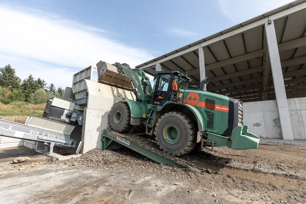Neues Input-Material: Die nassmechanische Aufbereitungsanlage arbeitet jährlich rund 150.000 Tonnen mineralische Bauabfälle auf.