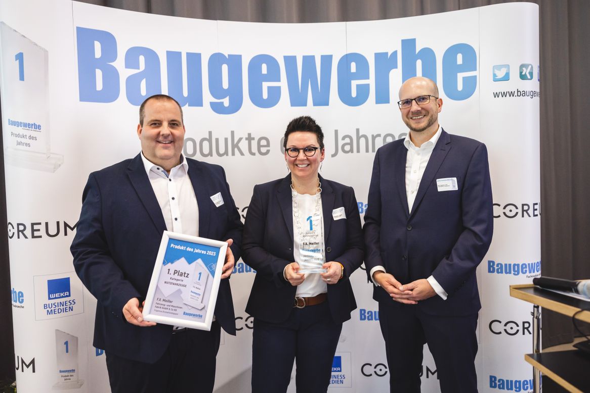 Die Leserinnen und Leser vergaben an Meiller die meisten Stimmen in der Kategorie Nutzfahrzeuge. Die Leserinnen und Leser vergaben an Meiller die meisten Stimmen in der Kategorie Nutzfahrzeuge.