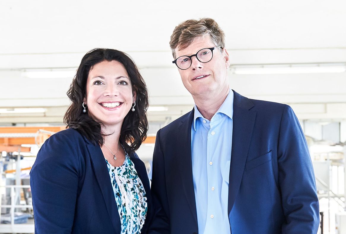 Unternehmensgründer und geschäftsführender Gesellschafter Horst Walther und Geschäftsführerin Pia Hobeck