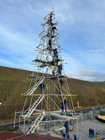 Sondereinsatz für den Gerüstbaum
