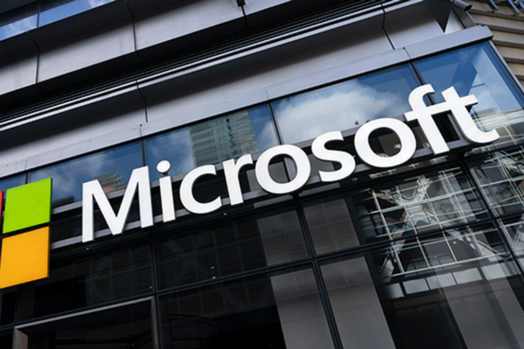 Microsoft lettering in New York Microsoft lettering in New York