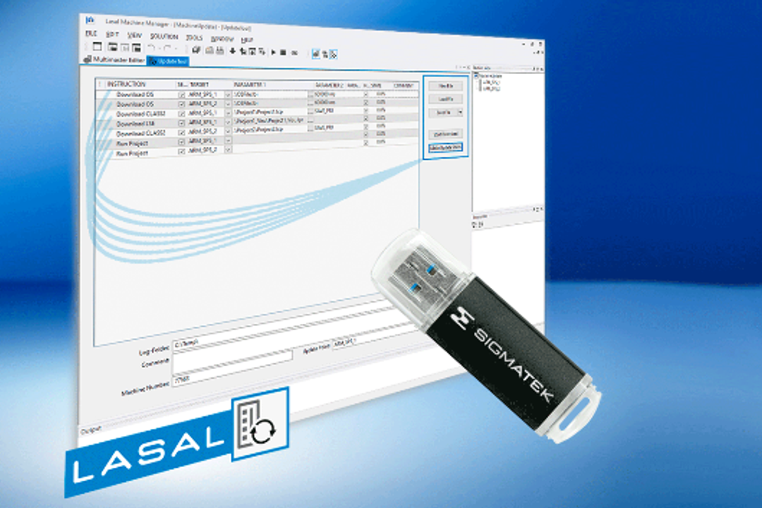 Update tool in the Lasal engineering tool from Sigmatek Update tool in the Lasal engineering tool from Sigmatek