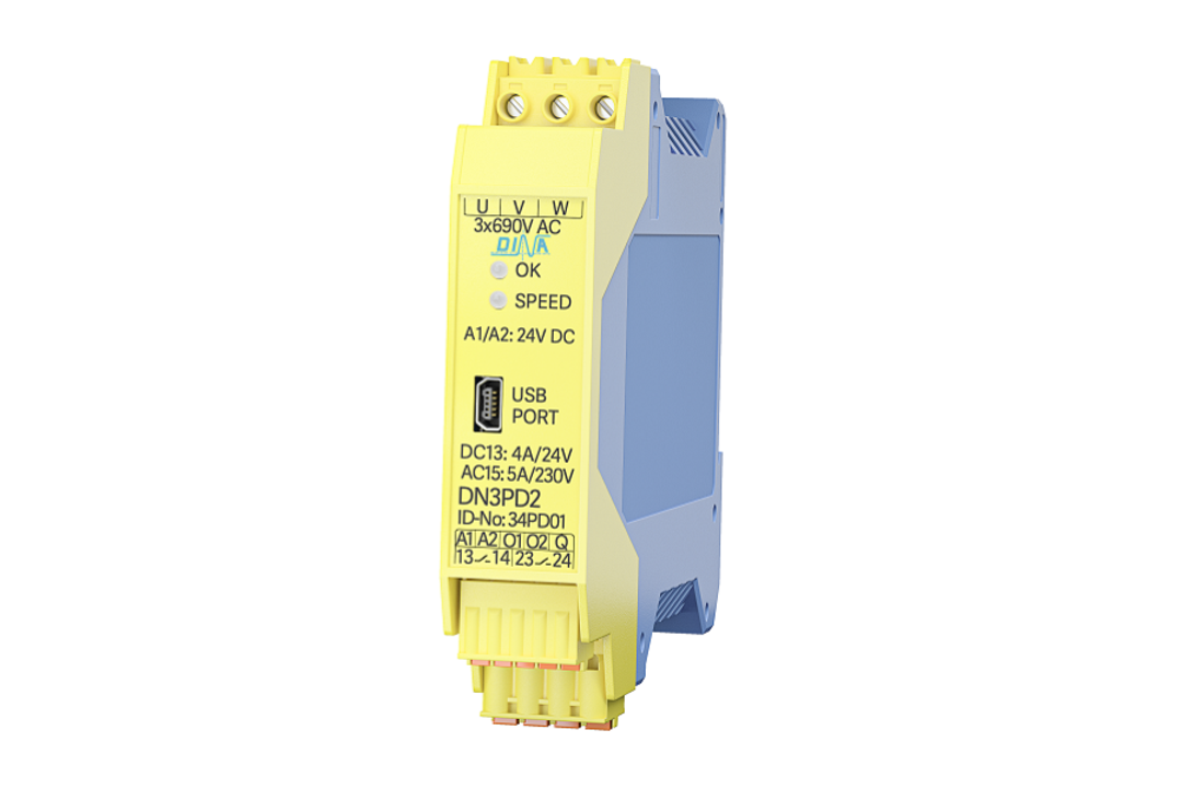 With the Safeone DN3PD2 speed monitor, Dina Elektronik simplifies sensorless speed monitoring. According to the manufacturer, installation and maintenance are simple. With the Safeone DN3PD2 speed monitor, Dina Elektronik simplifies sensorless speed monitoring. According to the manufacturer, installation and maintenance are simple.