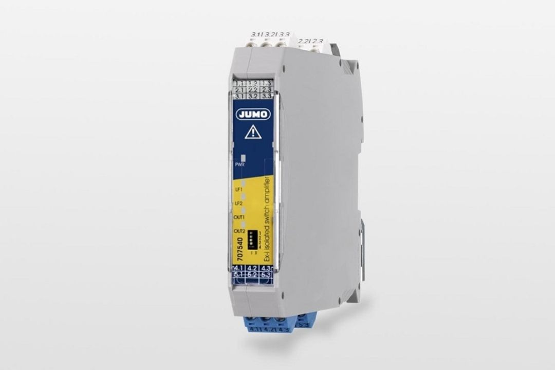 The two-channel Ex-i isolating switching amplifier from JUMO was specially developed for the float switches of the 'Nesos' series, but also supports all proximity sensors according to the NAMUR standard.