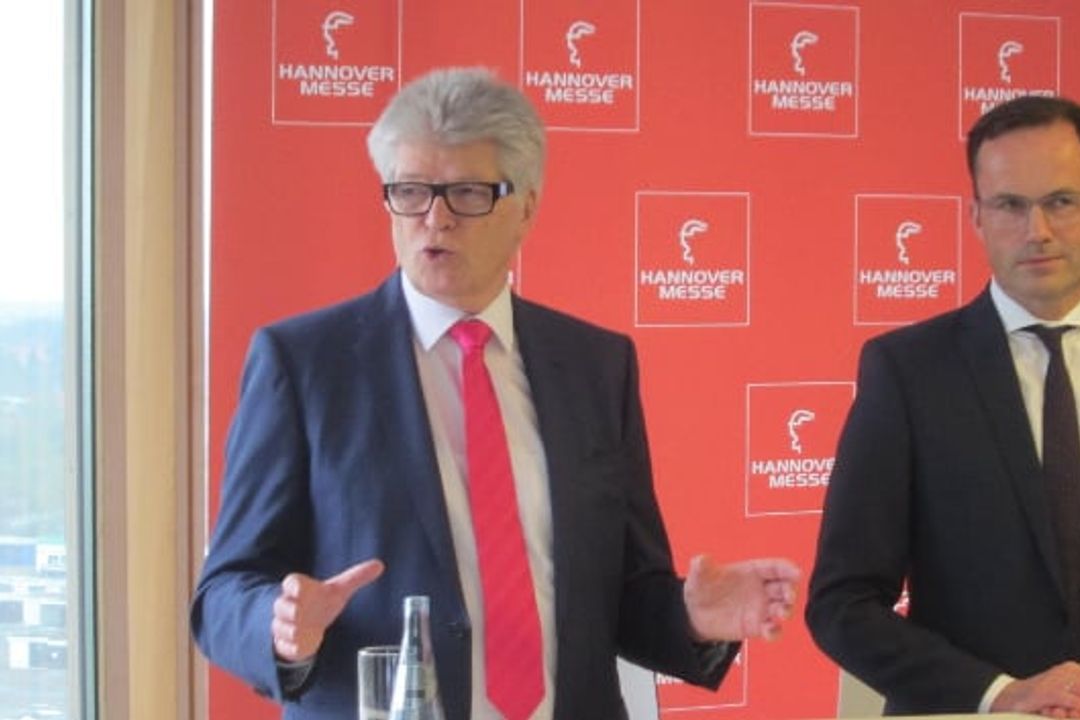 Friedhelm Loh, Jochen Köckler, Hannover Messe Friedhelm Loh, Jochen Köckler, Hannover Messe