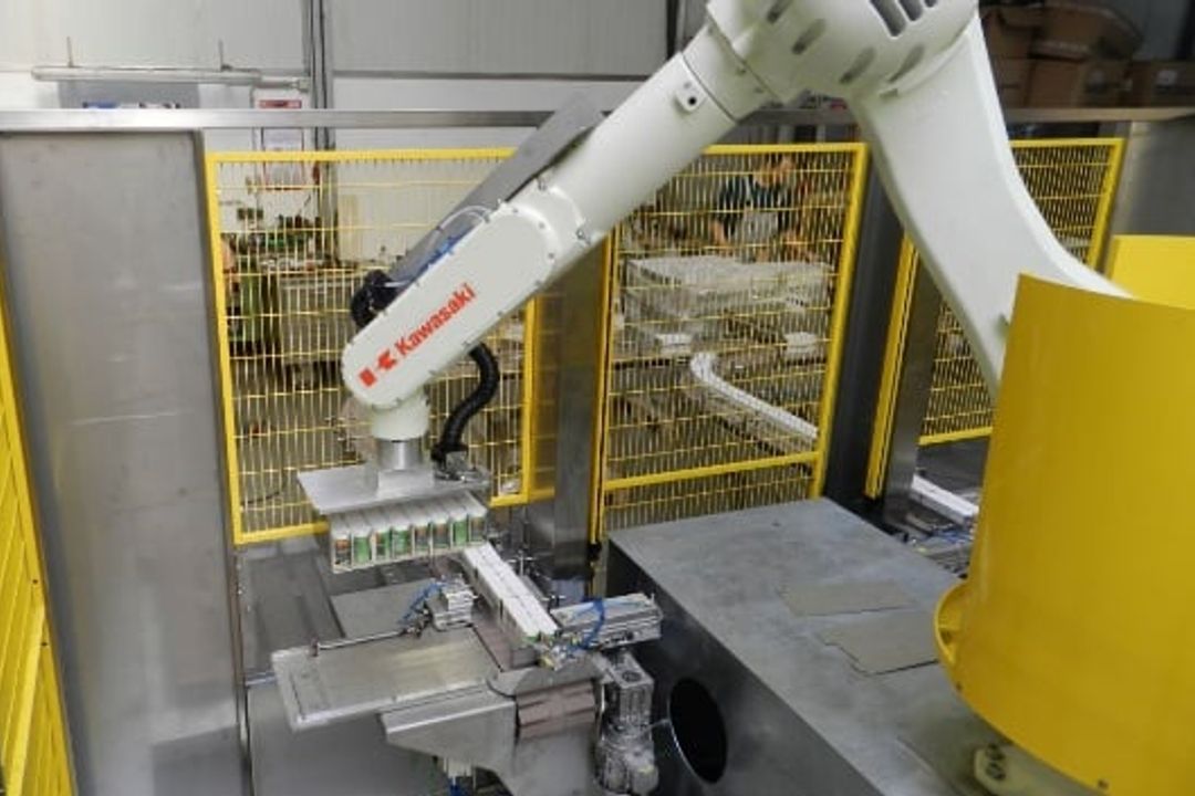 Robots in the packaging process, Kawasaki