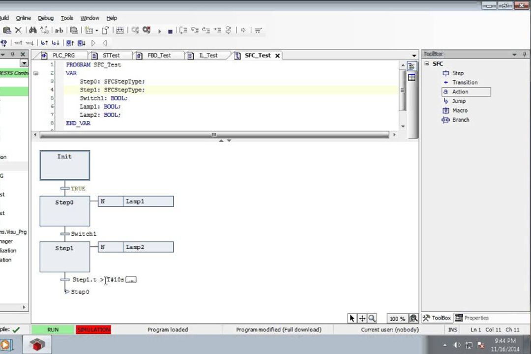 Program example SFC Program example SFC