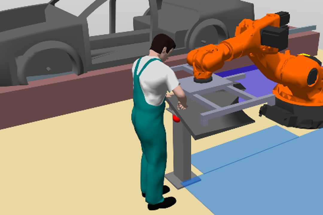 Simulation of human-robot cooperation