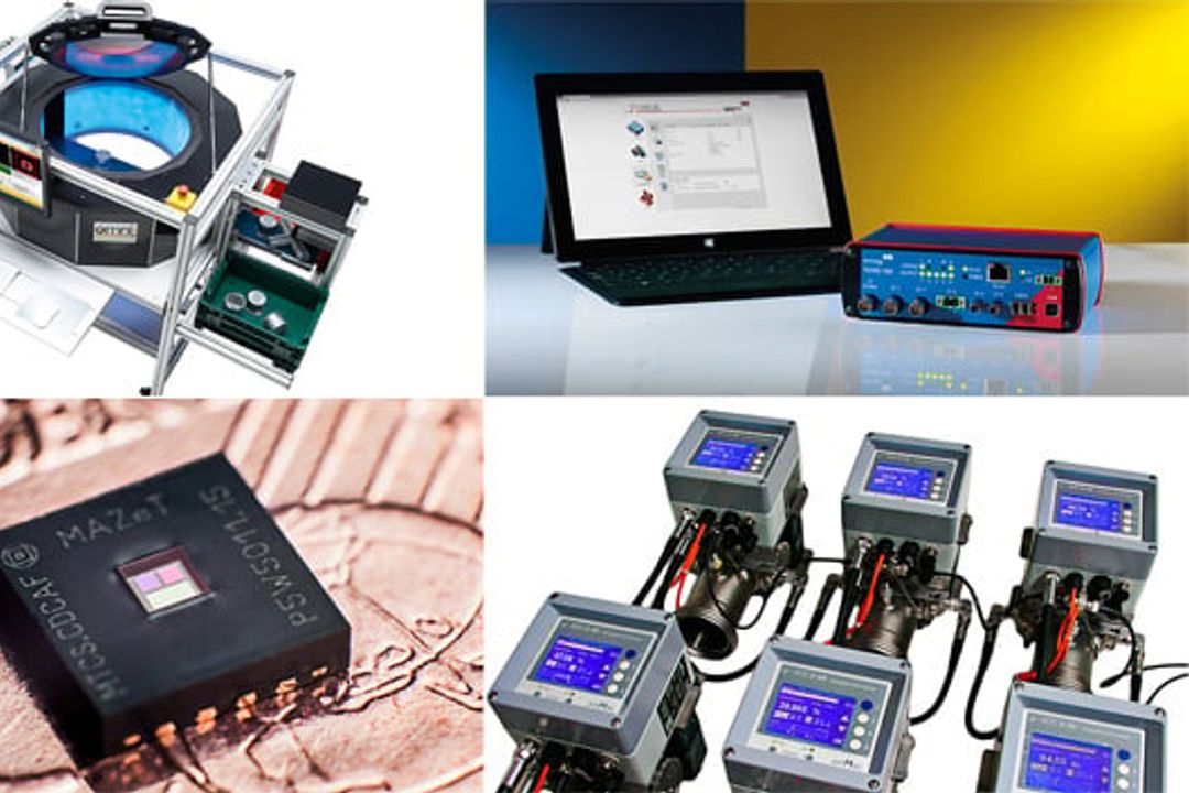 Bildcollage zu Produkten auf der Sensor+Test 2016