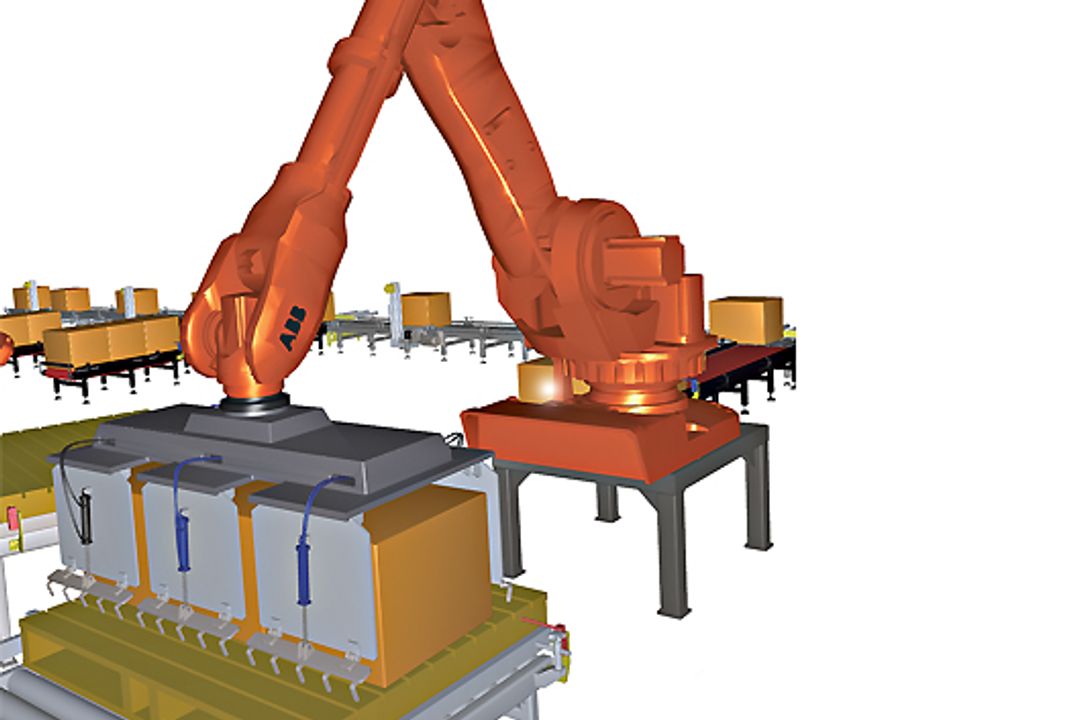 Simulierte Aktion eines Kuka-Roboters Simulierte Aktion eines Kuka-Roboters