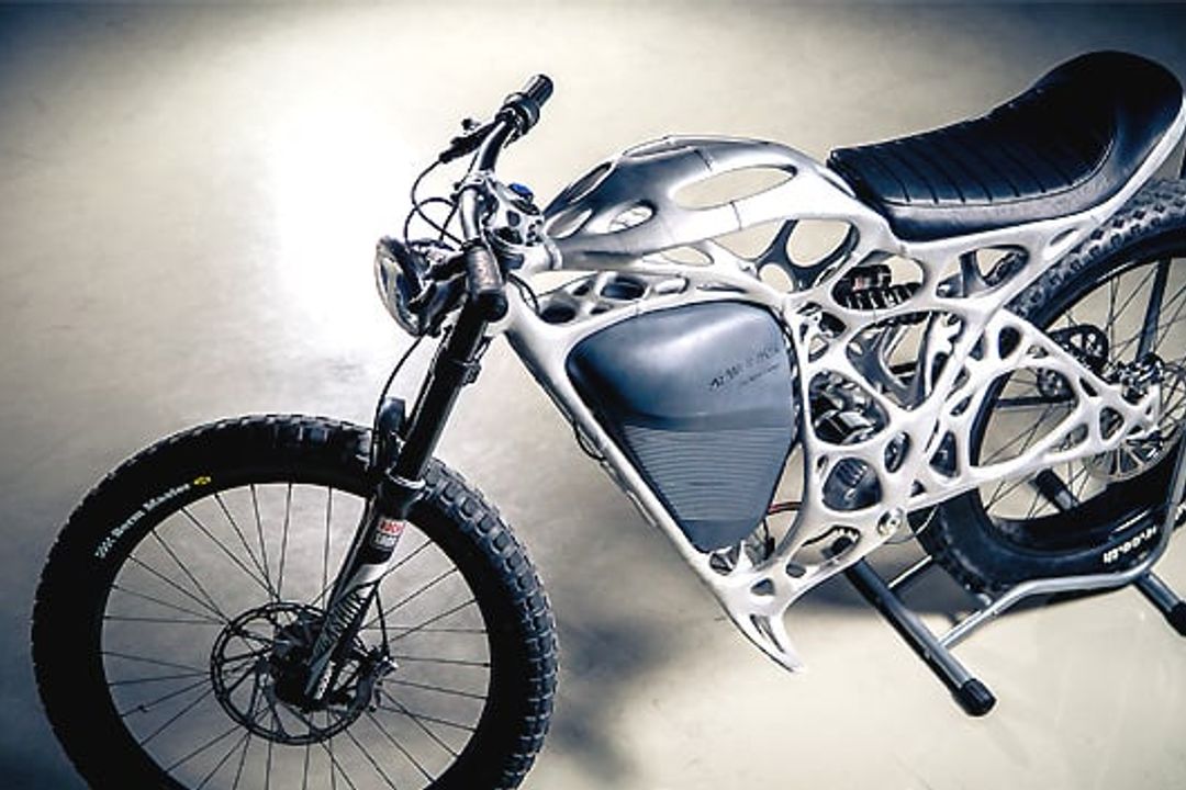 Electric motorcycle Light Rider from above Electric motorcycle Light Rider from above