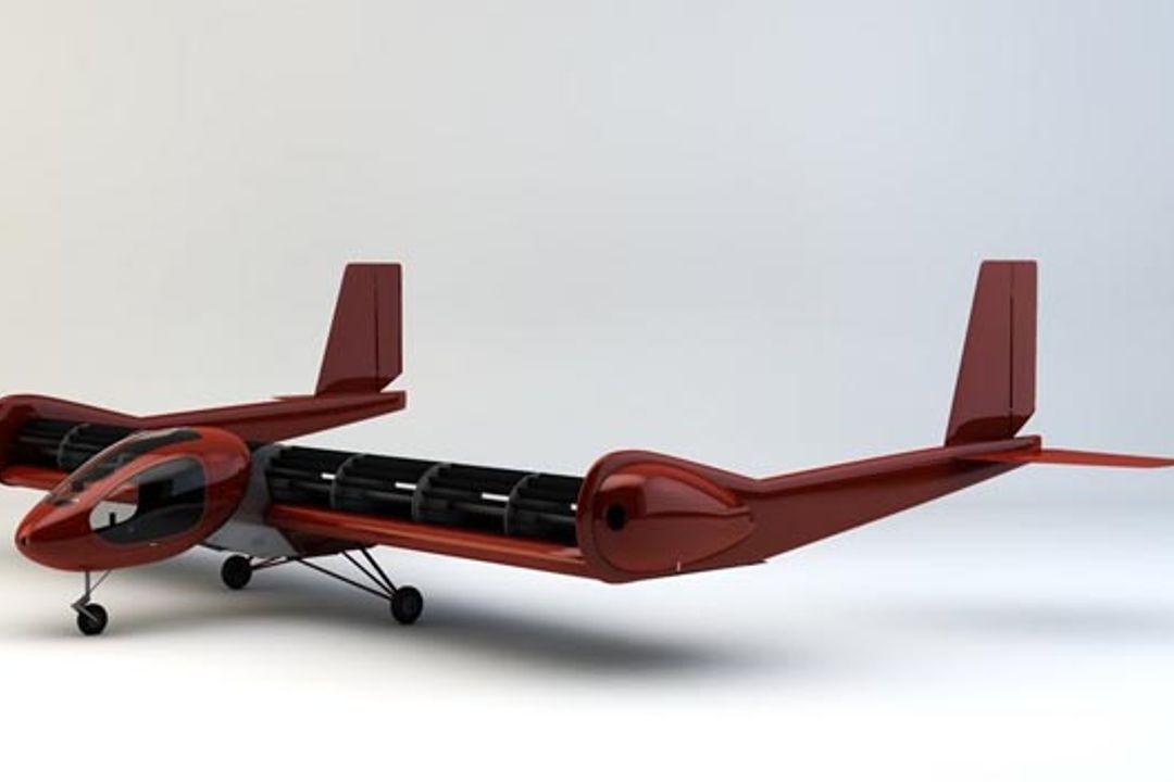 Modell eines FanWing-Ultraleichtflugzeugs
