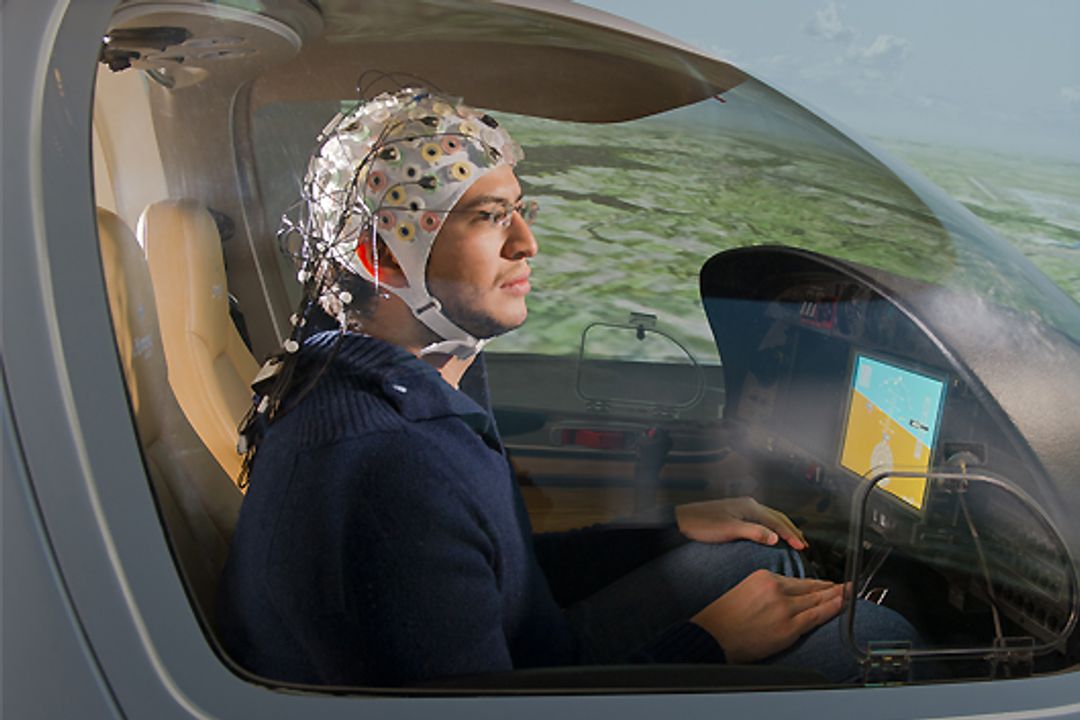 Probant im Flugsimulator der TU München