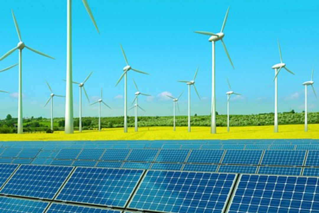 Wago, Windenergieanlage mit Solarzellen Wago, Windenergieanlage mit Solarzellen