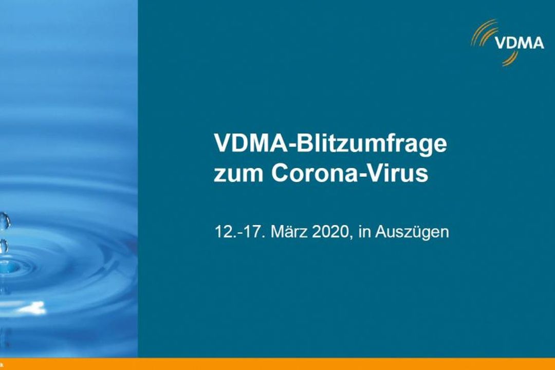 VDMA flash survey on the coronavirus pandemic VDMA flash survey on the coronavirus pandemic