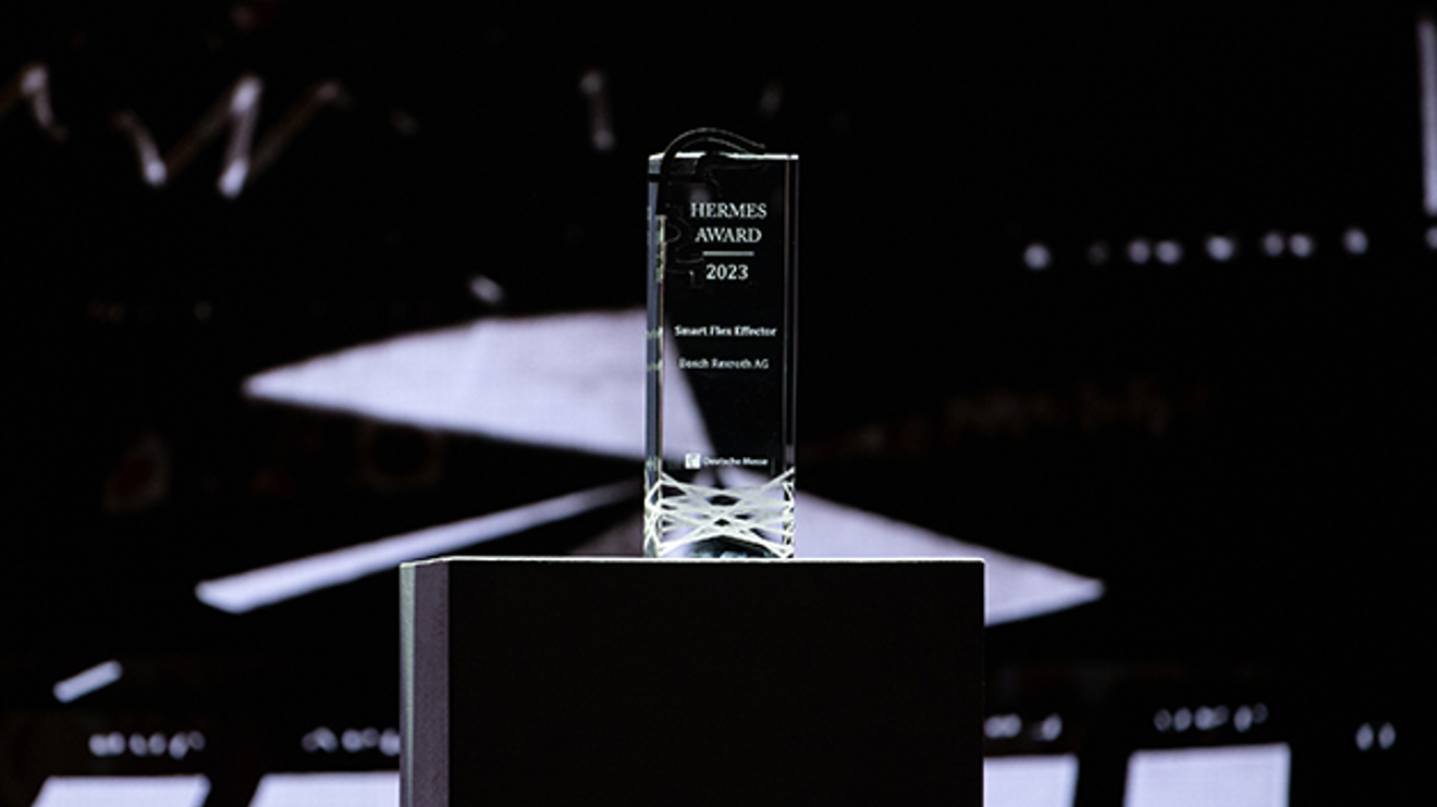 The Hermes Award 2023 went to Bosch Rexroth. The Hermes Award 2023 went to Bosch Rexroth.