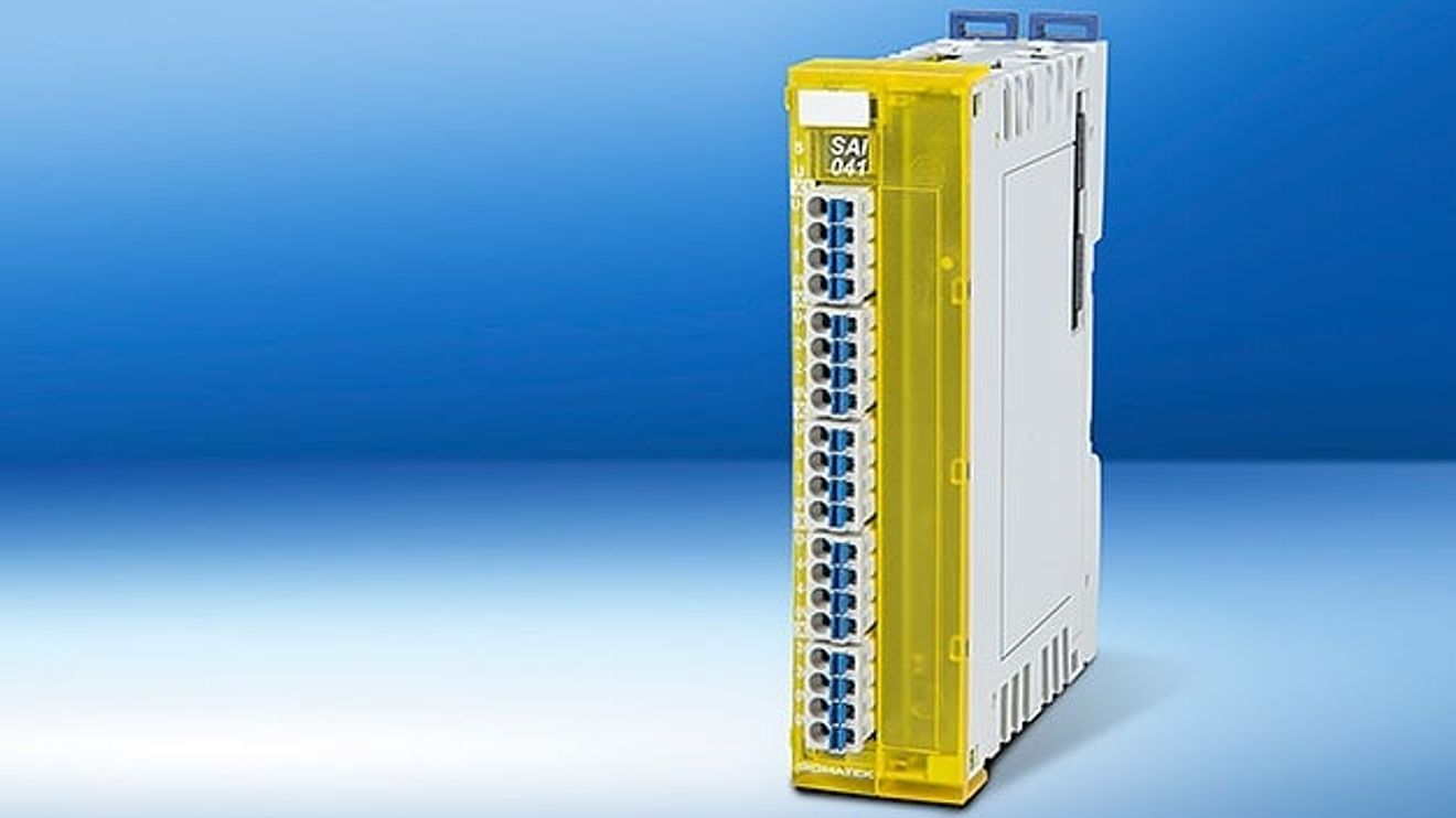 Safe analog input module SAI 041 from Sigmatek Safe analog input module SAI 041 from Sigmatek