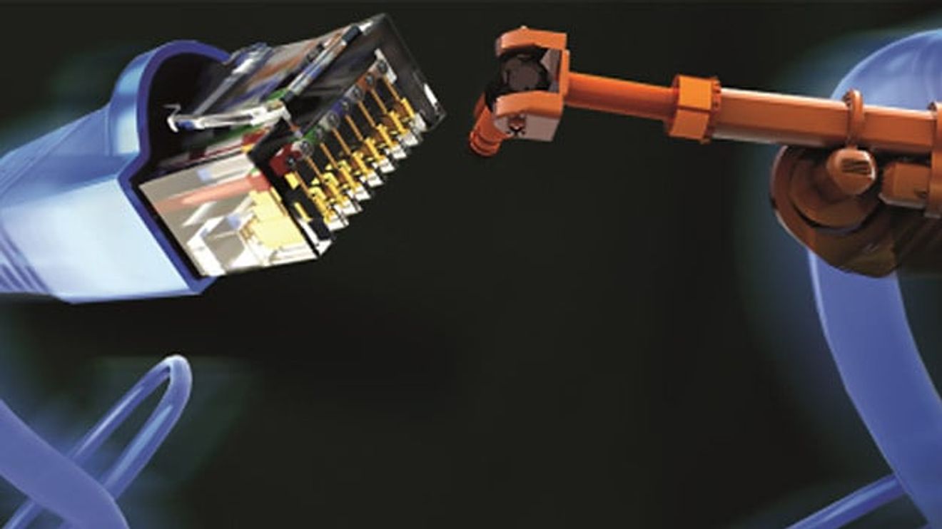 Industrial Ethernet cable and robot arm Industrial Ethernet cable and robot arm