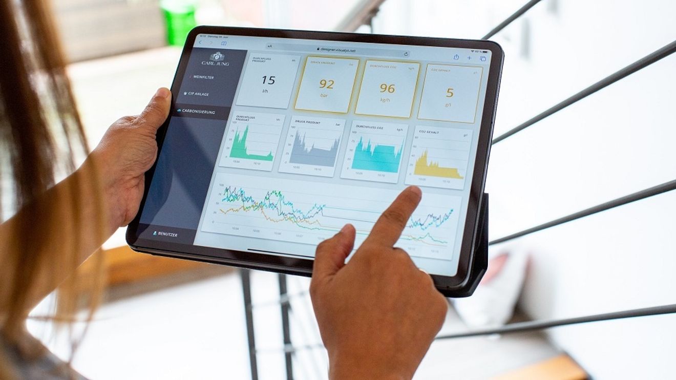 Important key figures and key values are visualized on the Visualys KPI dashboard. They can be accessed from any device with a browser worldwide. Important key figures and key values are visualized on the Visualys KPI dashboard. They can be accessed from any device with a browser worldwide.