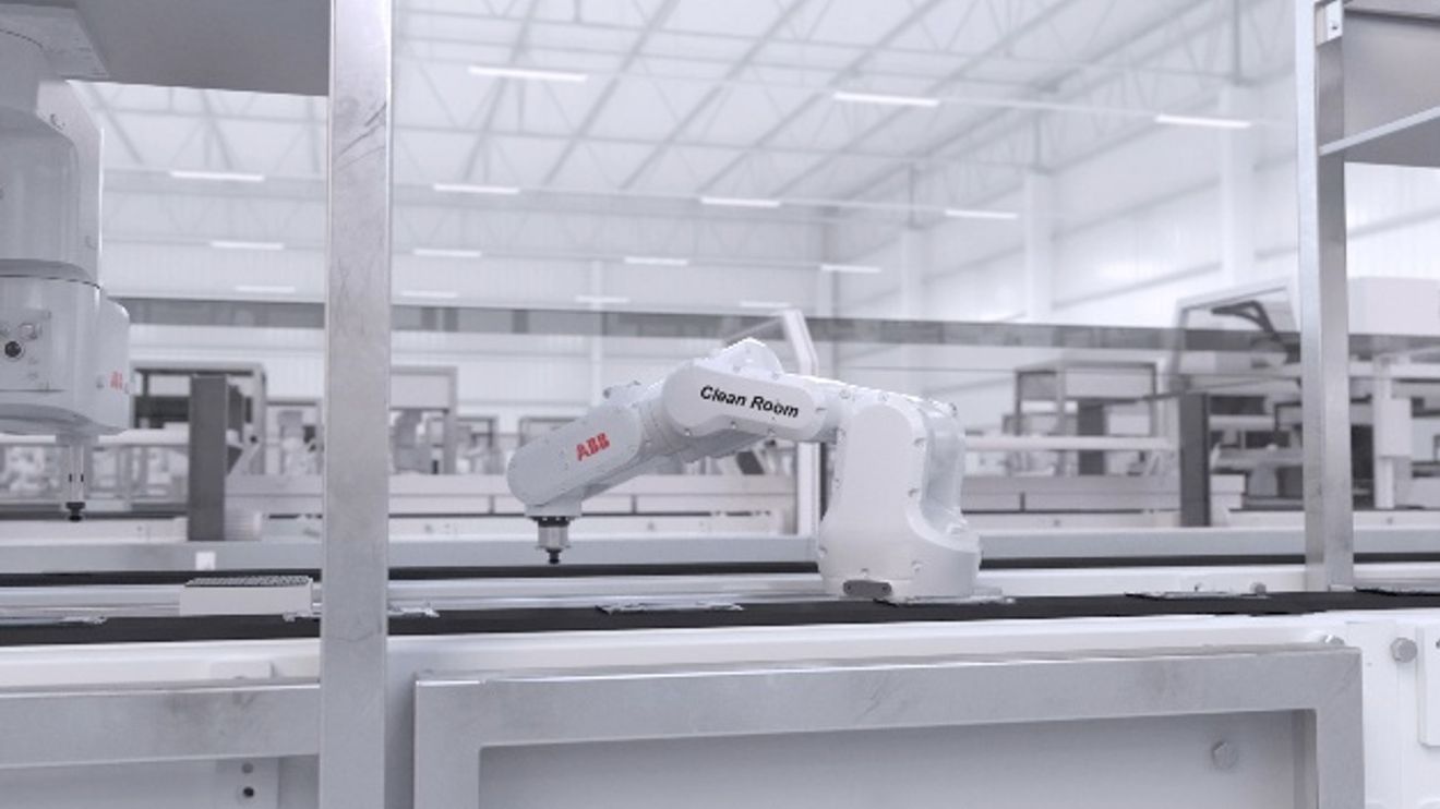 ABB IRB 1100 in the clean room ABB IRB 1100 in the clean room