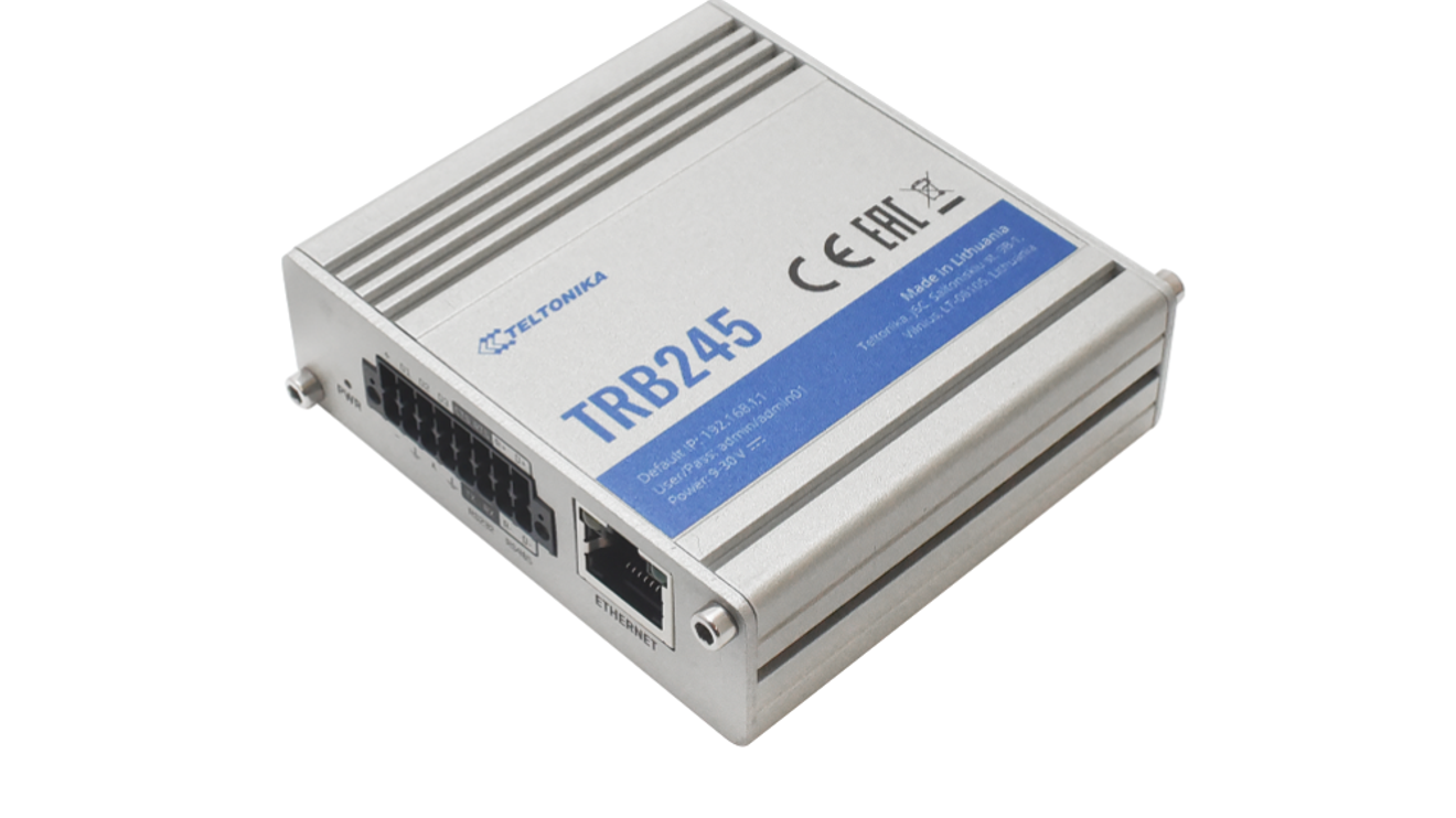 Unitronic übernimmt die Industrie-Gateways TRB 245 und TRB 255 von Teltonika Networks ins firmeninterne ‚Sensor2Cloud‘-Portfolio. Das TRB 245 ist ein kleines industrielles LTE-Cat-4-Gateway mit einer Vielzahl von Eingangs-/Ausgangs-, seriellen und Et Unitronic übernimmt die Industrie-Gateways TRB 245 und TRB 255 von Teltonika Networks ins firmeninterne ‚Sensor2Cloud‘-Portfolio. Das TRB 245 ist ein kleines industrielles LTE-Cat-4-Gateway mit einer Vielzahl von Eingangs-/Ausgangs-, seriellen und Et