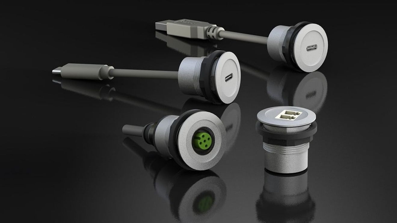Georg Schlegel is expanding its range of 22.3 mm panel jacks with two USB-C components. The company is thus responding to the increasing spread of USB-C devices in the industrial sector. Georg Schlegel is expanding its range of 22.3 mm panel jacks with two USB-C components. The company is thus responding to the increasing spread of USB-C devices in the industrial sector.