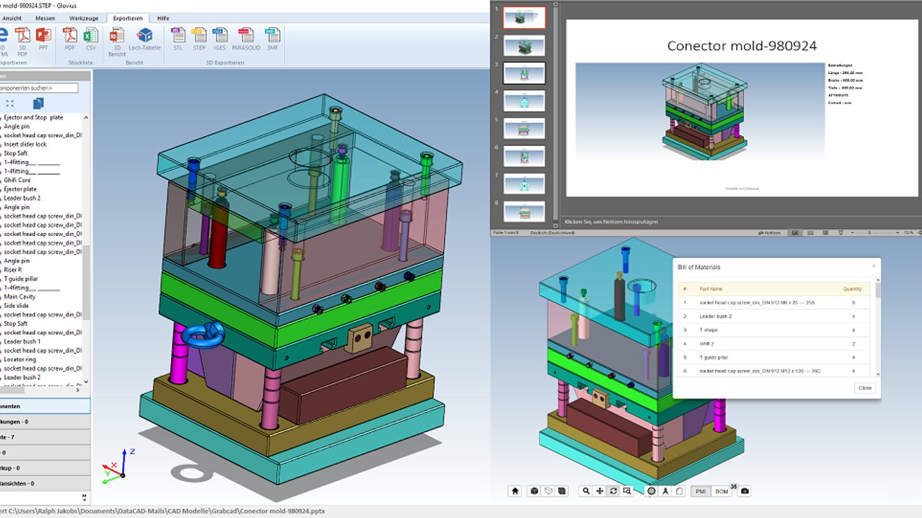 DataCAD Software &amp; Services has released an updated version of the 3D CAD viewer Glovius. Glovius is an analysis tool for viewing, measuring, dynamic cutting, comparing and printing 3D CAD models and assemblies.