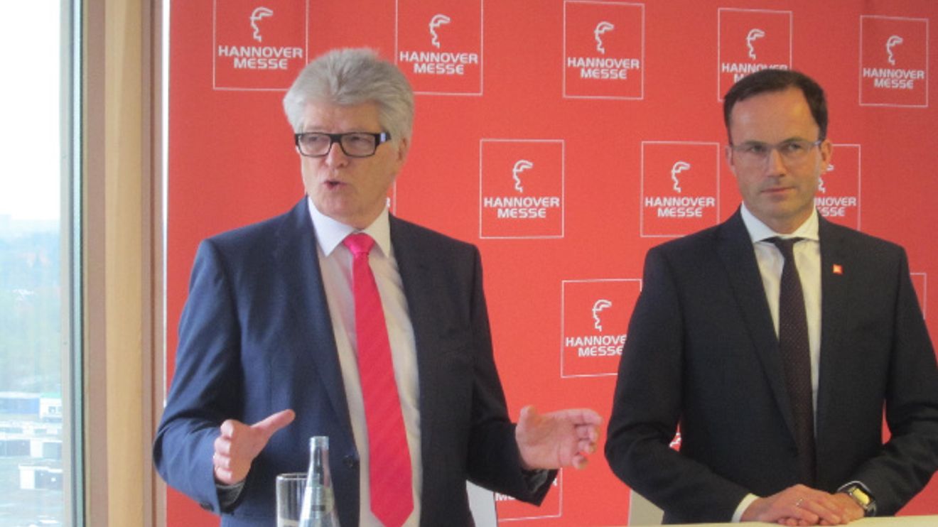 Friedhelm Loh, Jochen Köckler, Hannover Messe Friedhelm Loh, Jochen Köckler, Hannover Messe