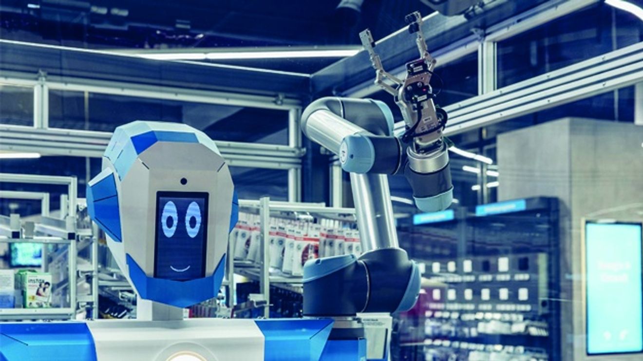 Close-up of service robot Alex