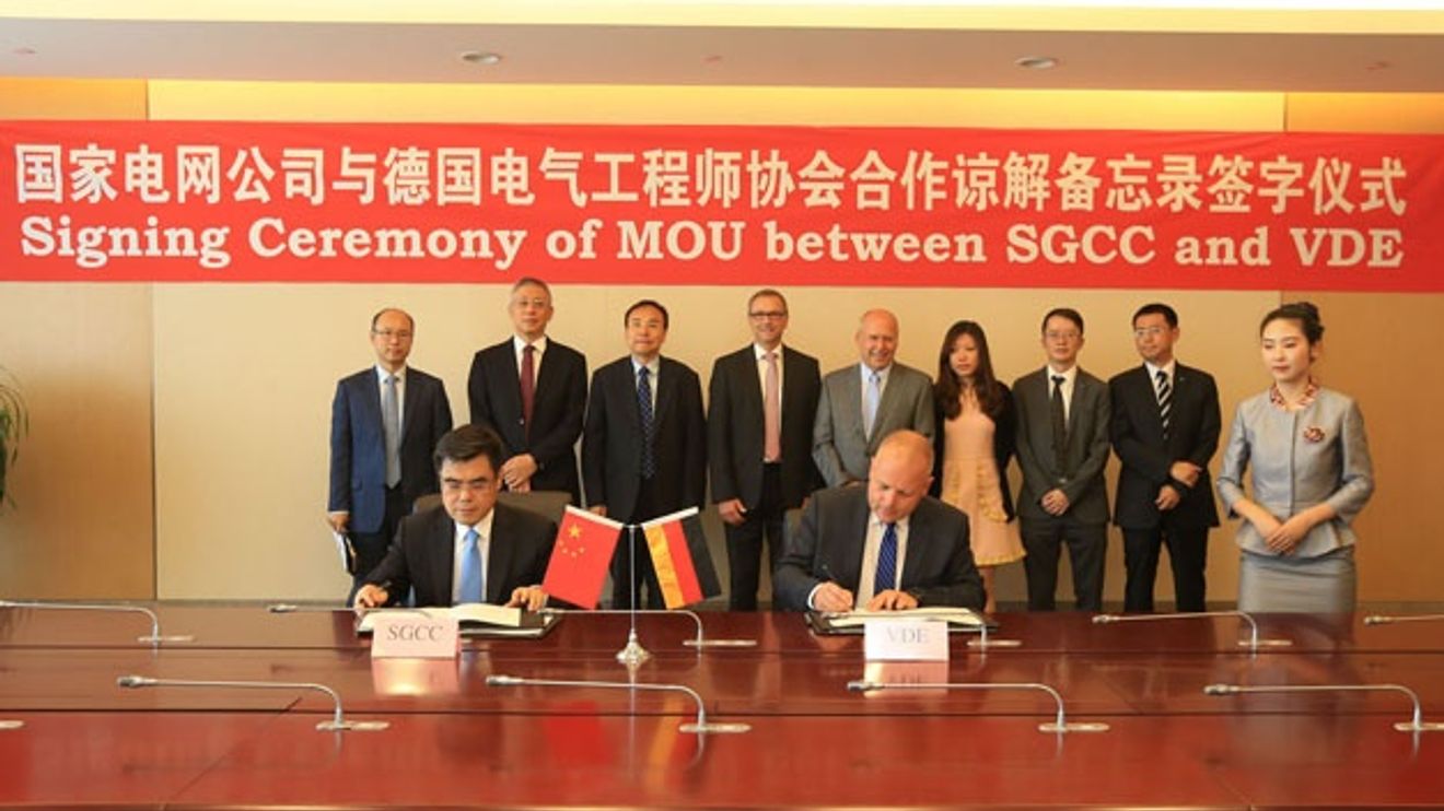 Signing of the Memorandum of Understanding between the VDE and State Grid China