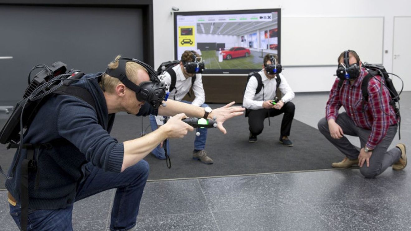 Audi tests virtual reality holodeck Audi tests virtual reality holodeck