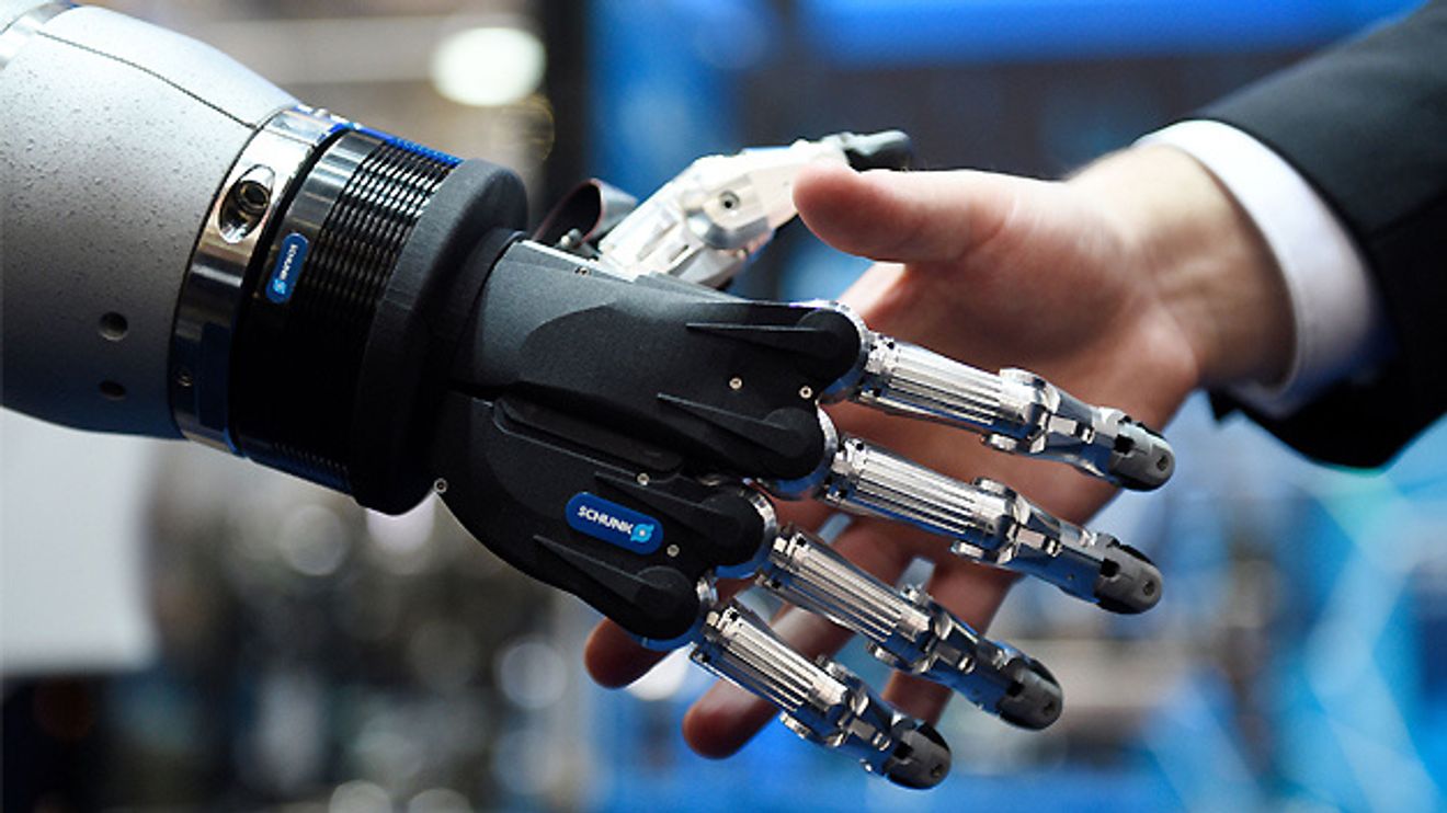 Robot hand at the Hannover Messe 2017 Robot hand at the Hannover Messe 2017