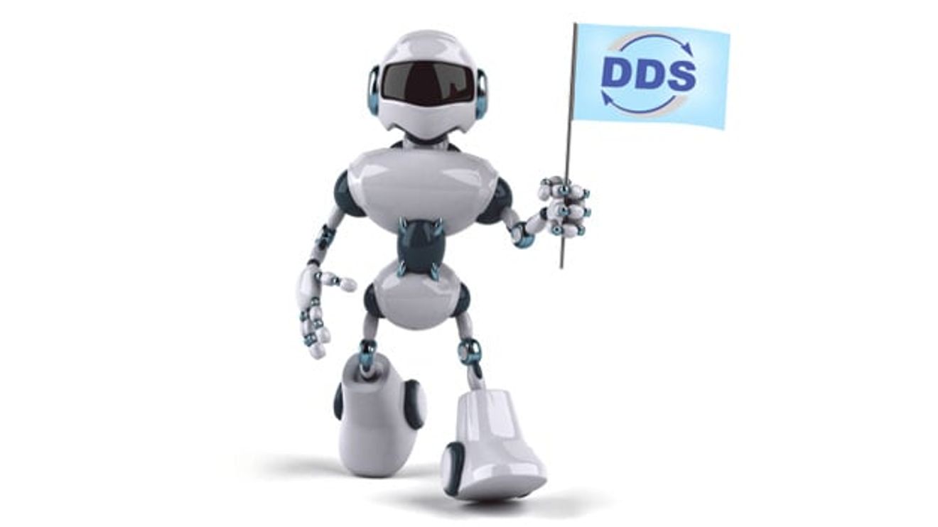 Roboter mit DDS-Flagge