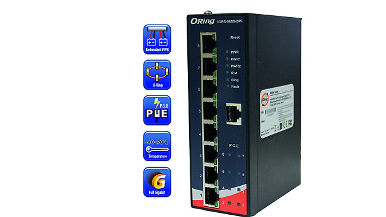 Kompakter 8-Port-Ethernet-Switch von Spectra