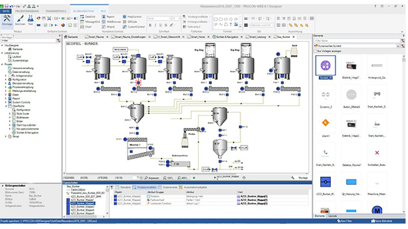 5_Neue Oberfläche für die Designer-Funktion der HMI-Software Procon-Web