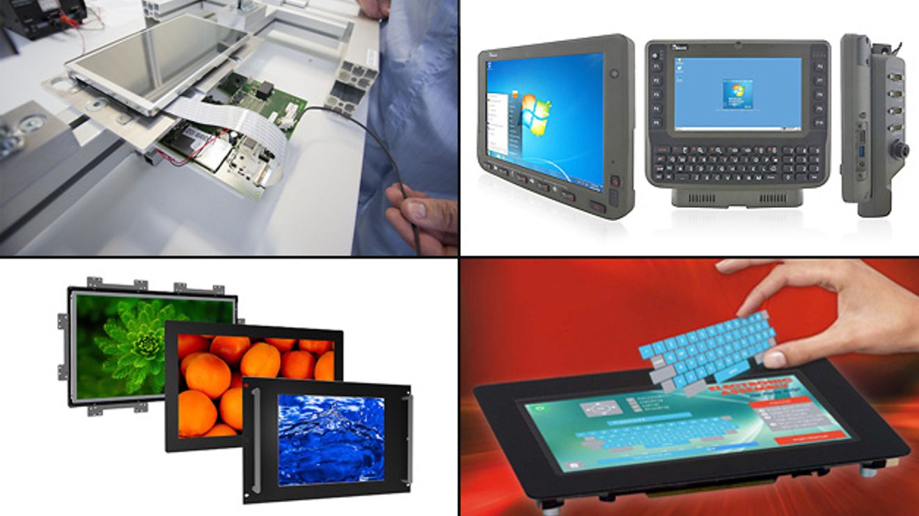 Picture collage of products from the operating and monitoring area