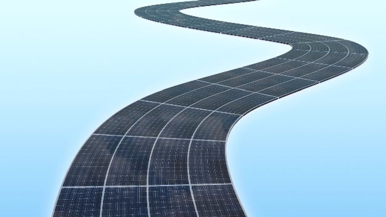 Electricity generation on the solar road is estimated at 280,000 kWh per year.