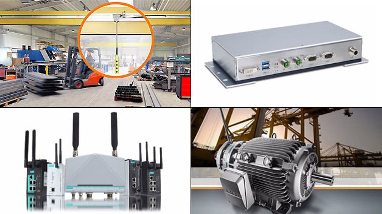 Bildcollage zu Produkten aus der Mobilen Automation